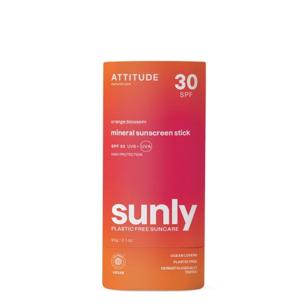 Attitude sunscreen stick orange blossom SPF30 60g - British product