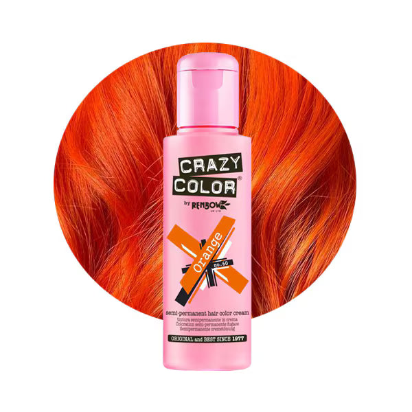 Crazy Color semi permanent hair color cream Orange 60 - British product
