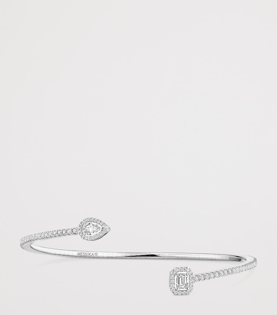 Messika white gold diamond bangle 0.80ct, imported from the UK