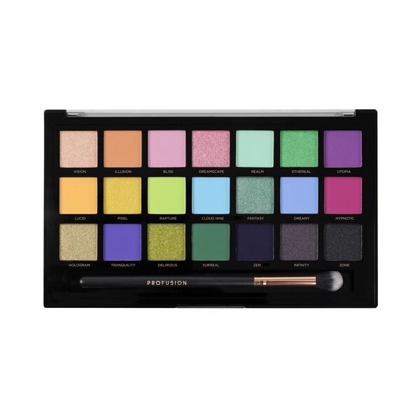 Profusion Cosmetics Dreamscape 21 Shade Palette & Brush GOODS Superdrug   