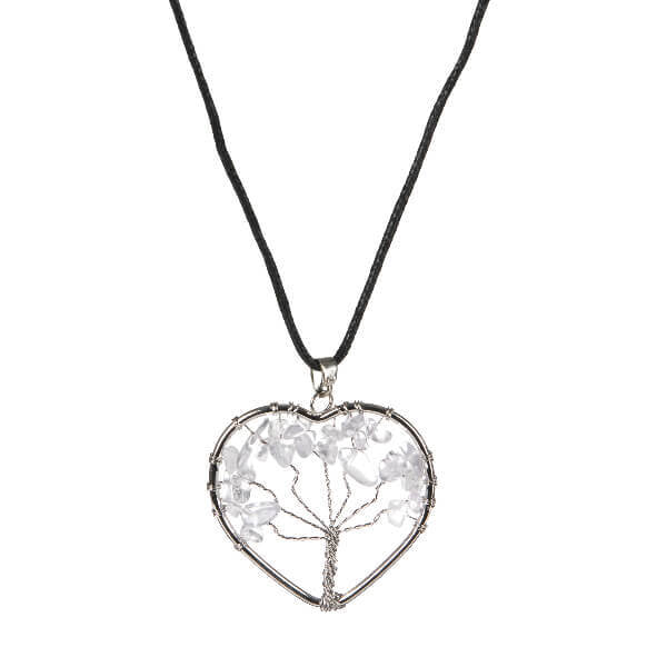Myga Tree of Life pendant clear quartz (British brand)