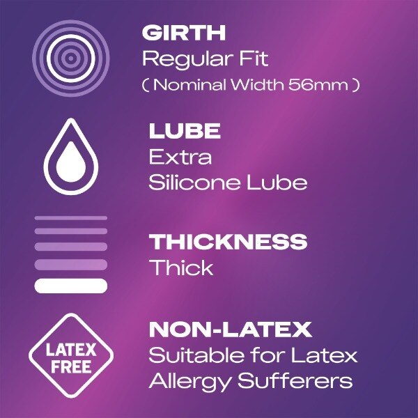 Durex Latex Free Condoms With Silicone Lube Regular Fit 12s GOODS Superdrug   