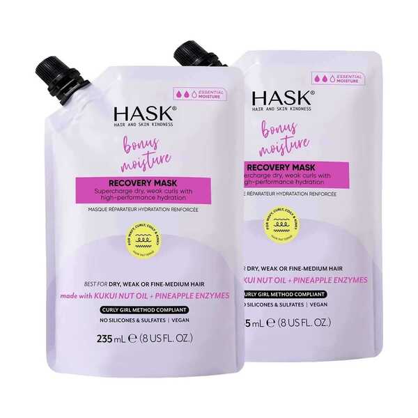 Hask hair mask moisture recovery 235ml 2 pack, imported from the UK