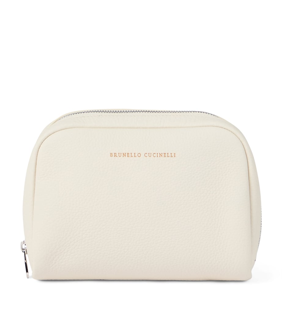 Brunello Cucinelli leather wash bag (British brand)