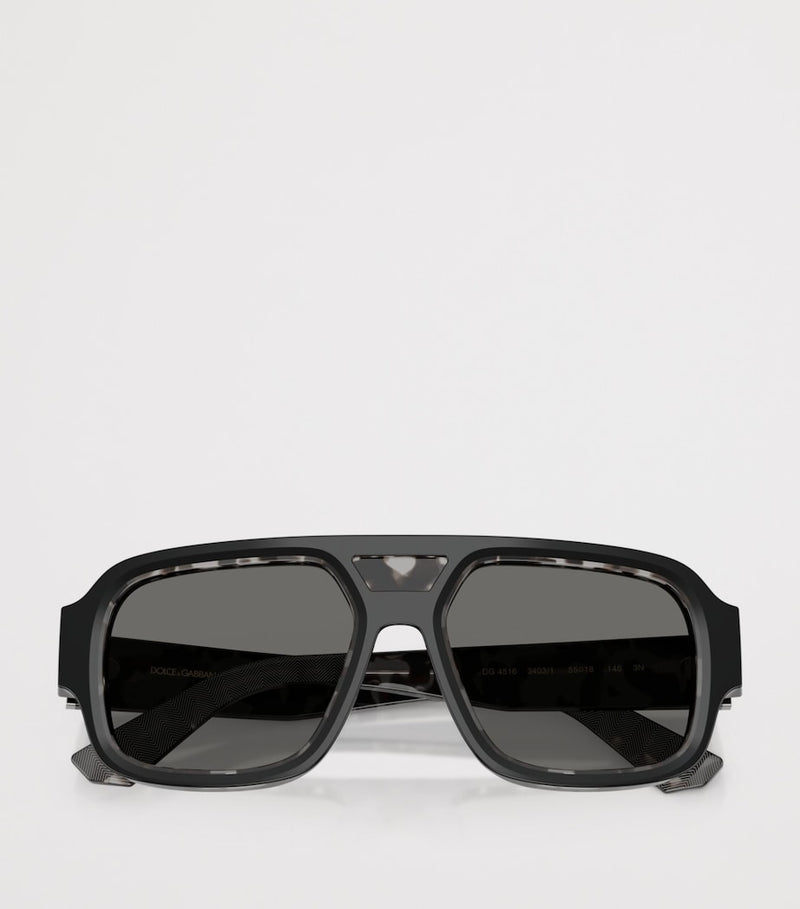 Dolce&Gabbana pilot sunglasses oversized acetate - British product