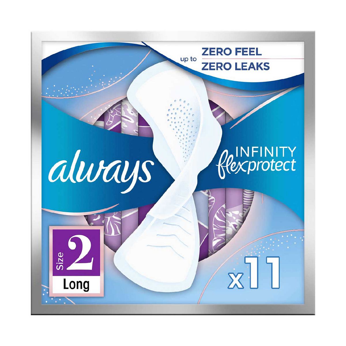 Always Infinity Long (Size 2) Wings Sanitary Towels 11 Pads GOODS Boots   