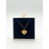 SVNX sparkly heart necklace in gold - British product