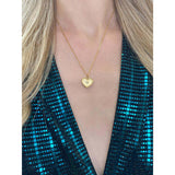 SVNX sparkly heart necklace in gold - British product