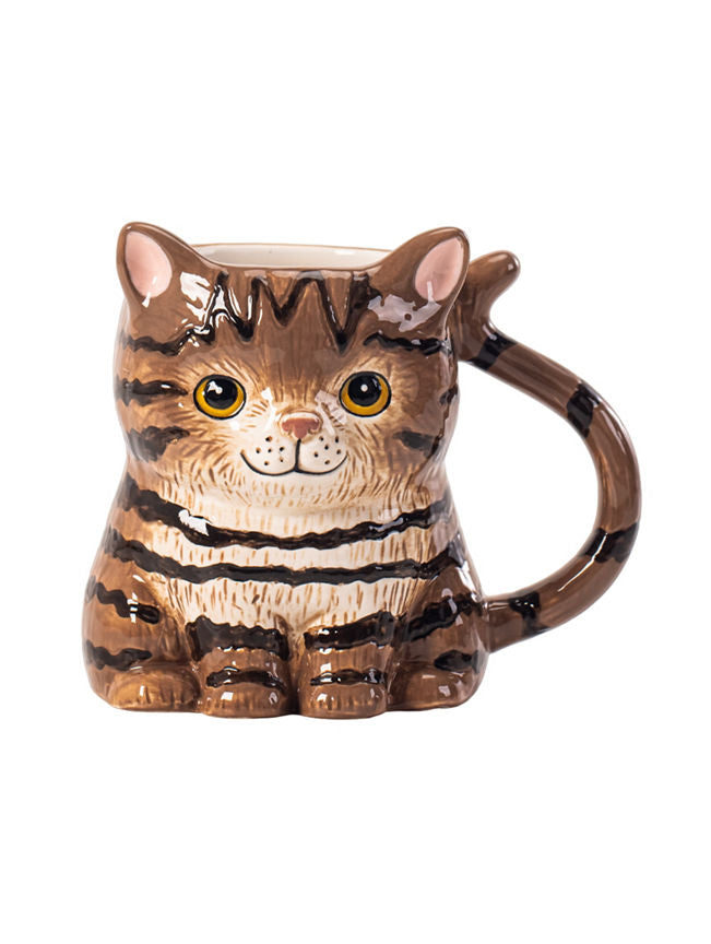 George Home Brown Cat-Shaped Mug GOODS ASDA   