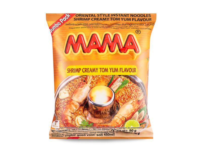 Mama instant noodles Shrimp Creamy Tom Yum Flavour Jumbo Pack, UK version