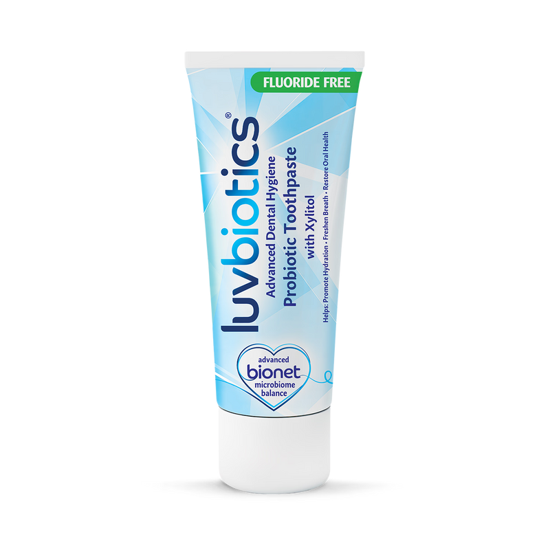Luvbiotics probiotic fluoride free toothpaste (British brand)