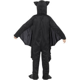 Smiffys Bat Skeleton Costume in black and white with hood and wings, UK version