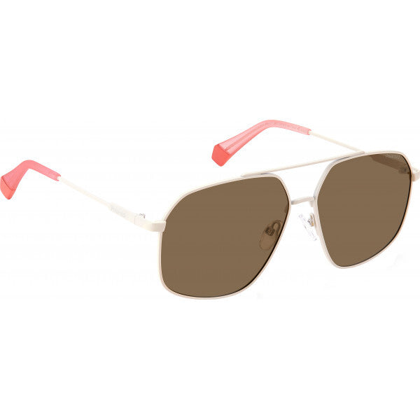 Polaroid beige sunglasses metal frame - imported from the UK