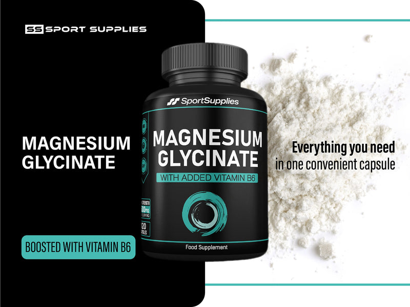 SS Sport Supplies magnesium glycinate B6 capsules 120 - British product