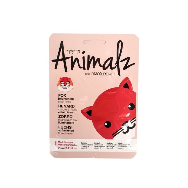 Pretty Animalz fox brightening sheet mask, UK version