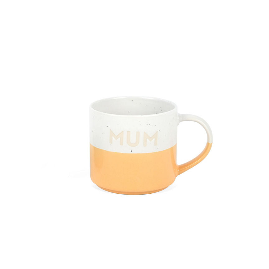 George Home Yellow & White Reactive Glaze 'Mum' Mug