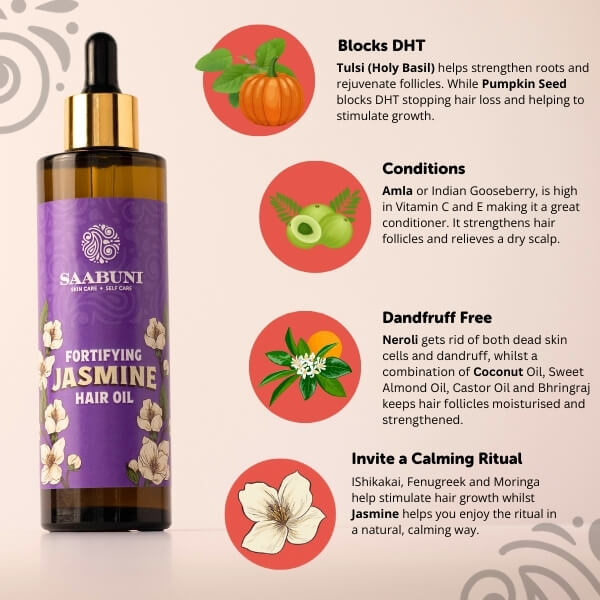 Saabuni Fortifying Jasmine Hair Oil 100ml (British brand)