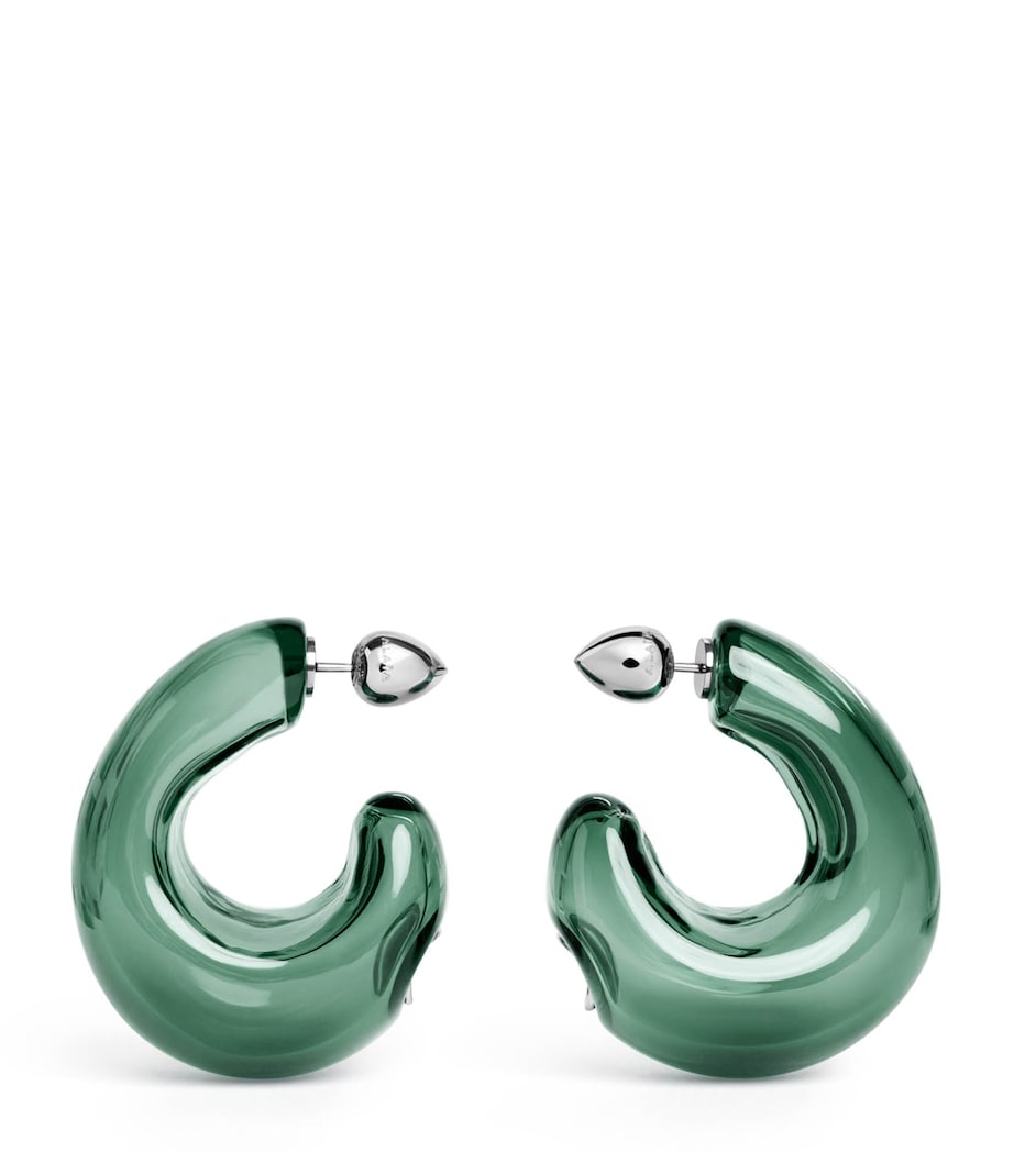Alaïa Glas-Creolen 4,5 cm, UK-Version