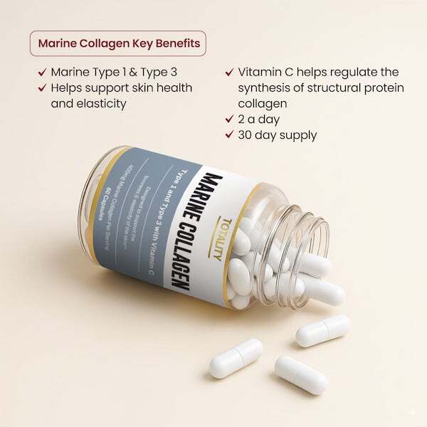 Totality collagen supplement with Vitamin C 60 capsules, UK version
