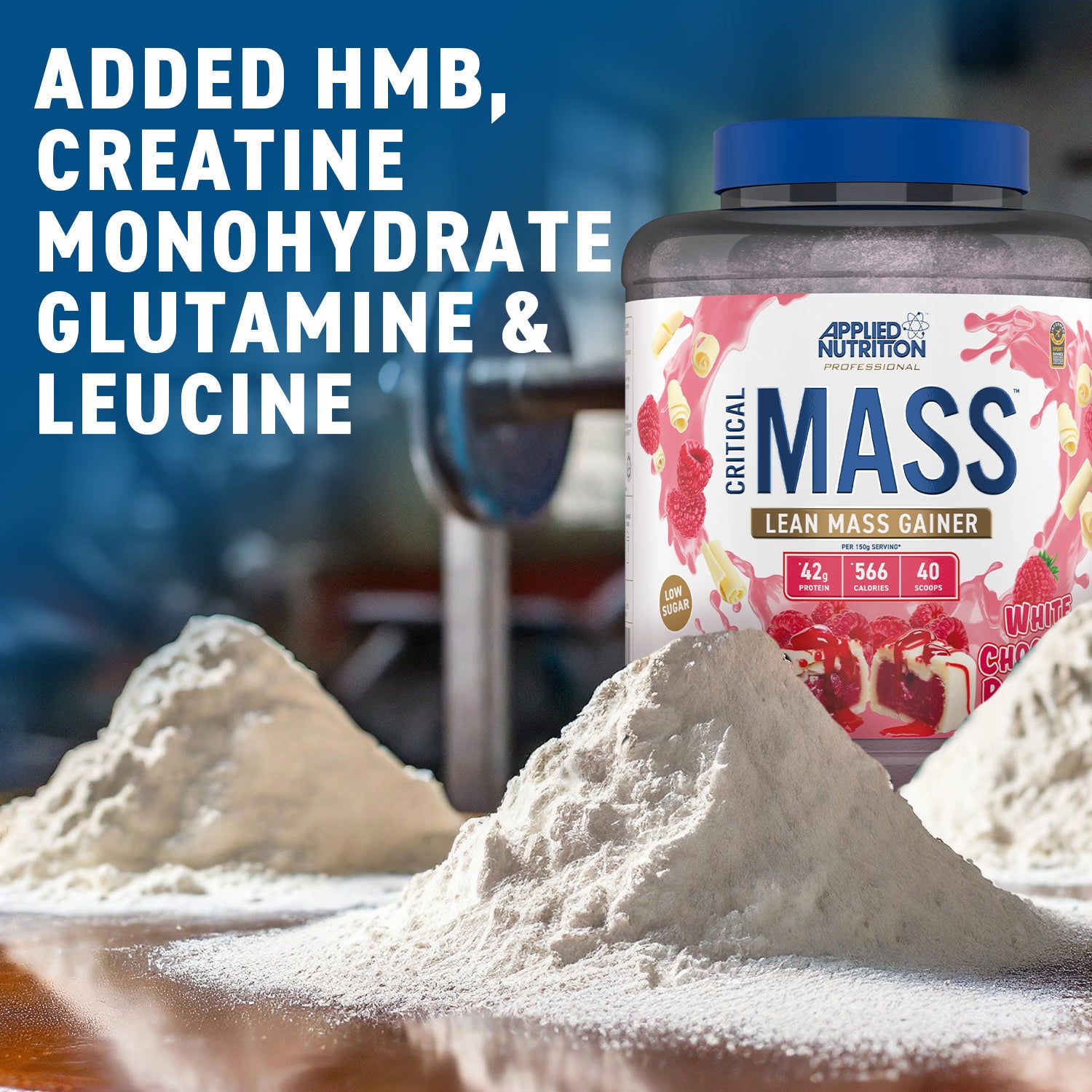 Applied Nutrition Critical Mass white chocolate raspberry mass gainer 2.4kg, UK version