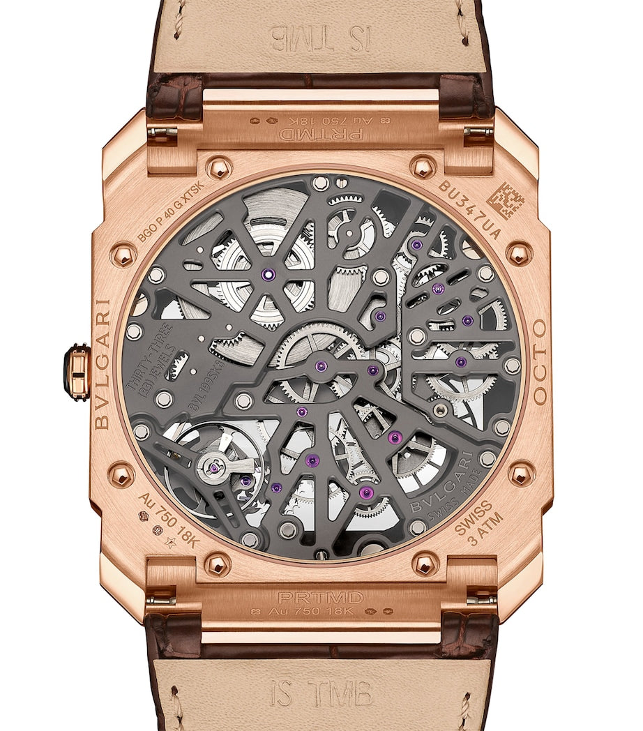Bvlgari Octo Finissimo skeleton watch 40mm rose gold (British brand)
