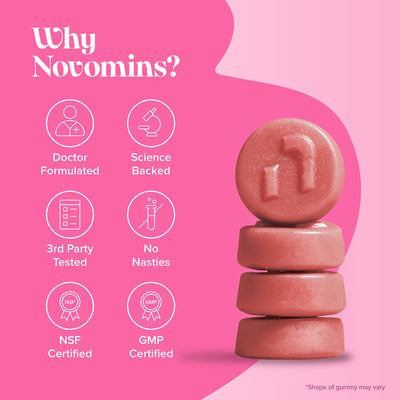 Novomins Gummies Saveur Framboise PMS 60 unités