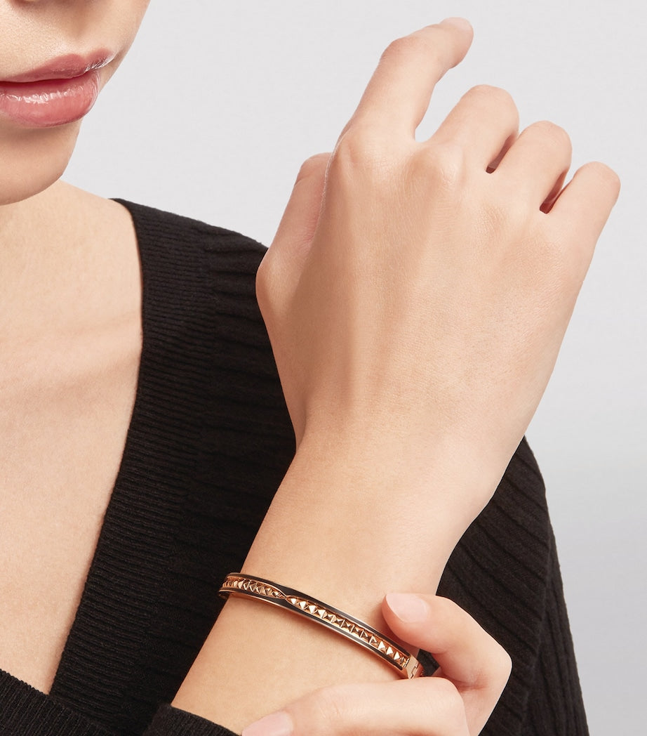 Bvlgari B.zero1 bangle rose gold ceramic, imported from the UK