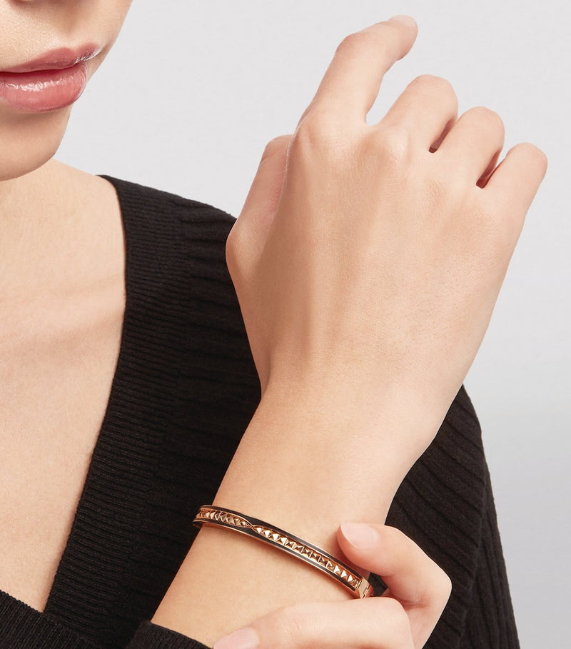 Bvlgari B.zero1 bangle rose gold ceramic, imported from the UK