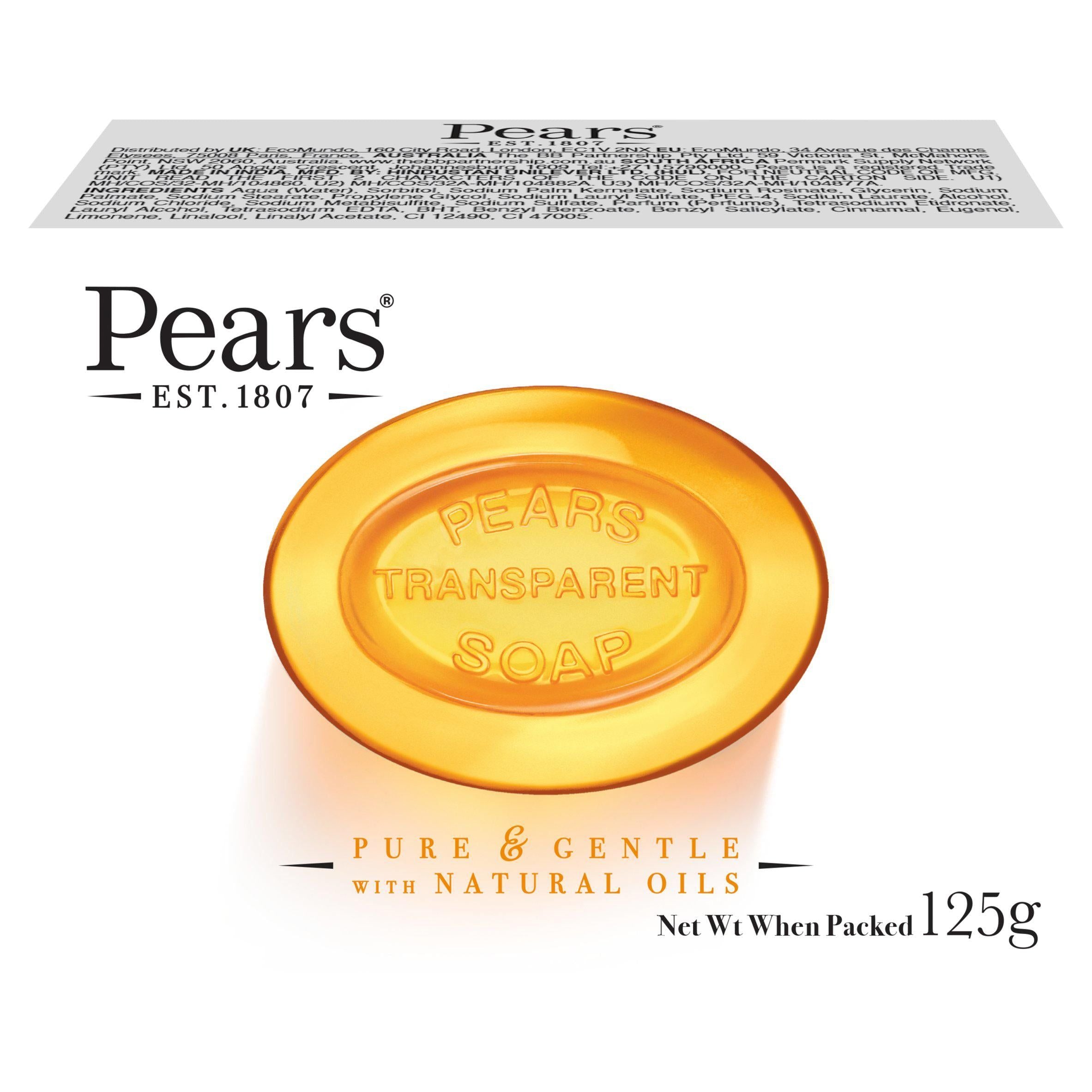 Pears Transparent Bar Soap 125g Bar soap Sainsburys   