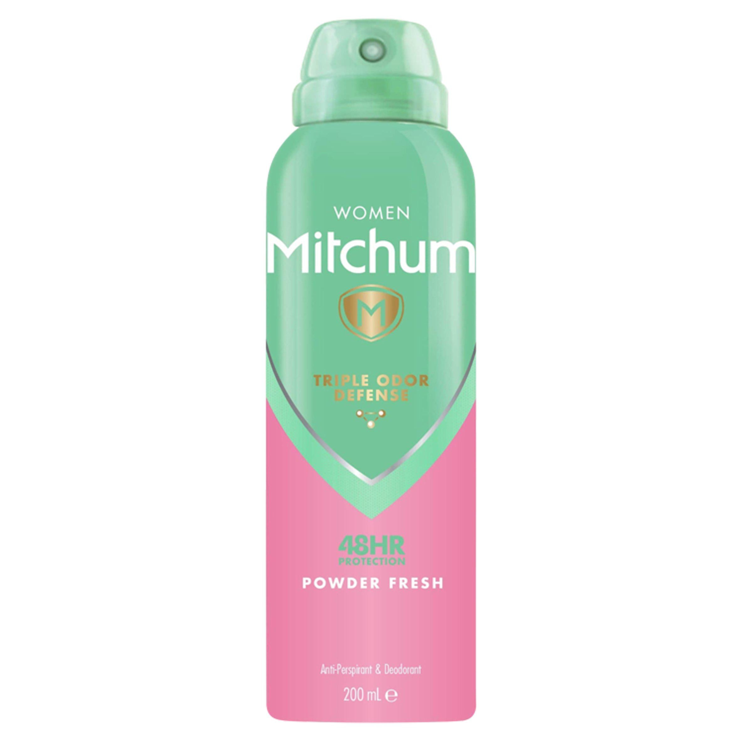 Mitchum Women Triple Odor Defense Protection Powder Fresh Anti-Perspirant & Deodorant 200ml GOODS Sainsburys   