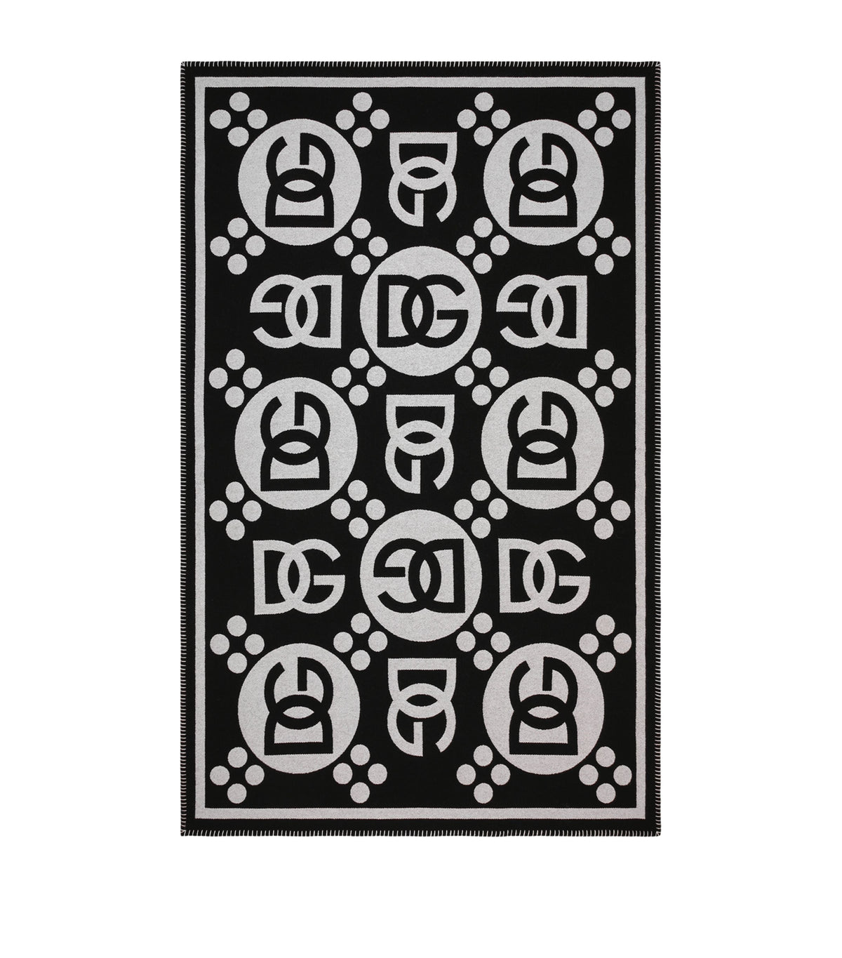 Dolce&Gabbana Casa wool logo jacquard throw 140cm x 180cm - British product