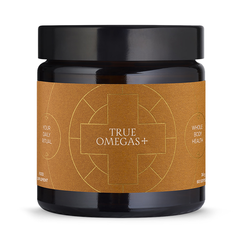 Ancient+Brave True Omegas+ omega supplement 60 softgels, UK version