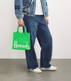 Harrods small cotton logo tote bag (British brand)