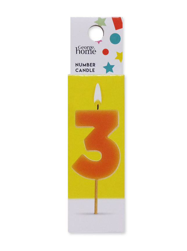 George Home Number Candle 3 General Household ASDA   