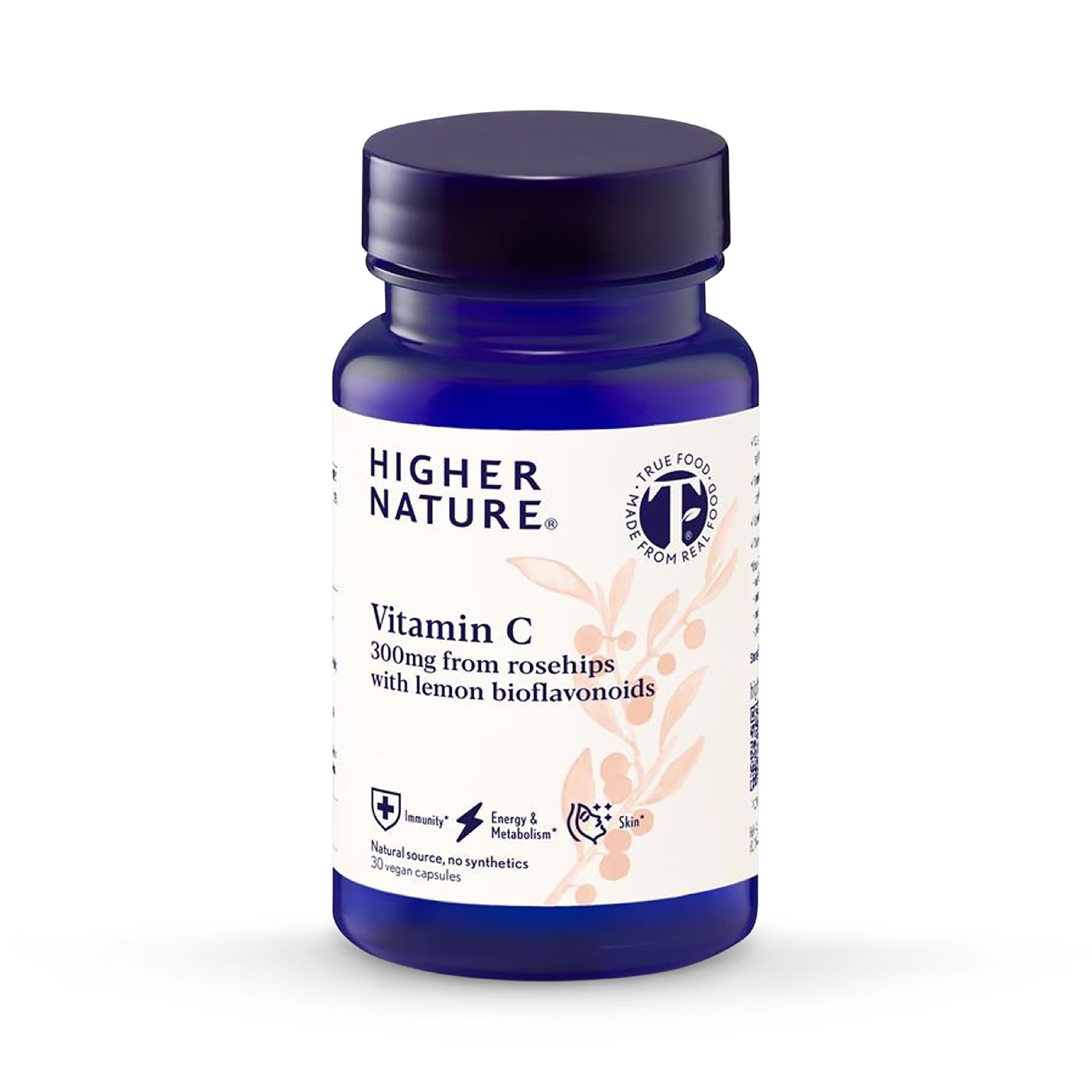 Higher Nature True Food Vitamin C 300mg capsules - British product