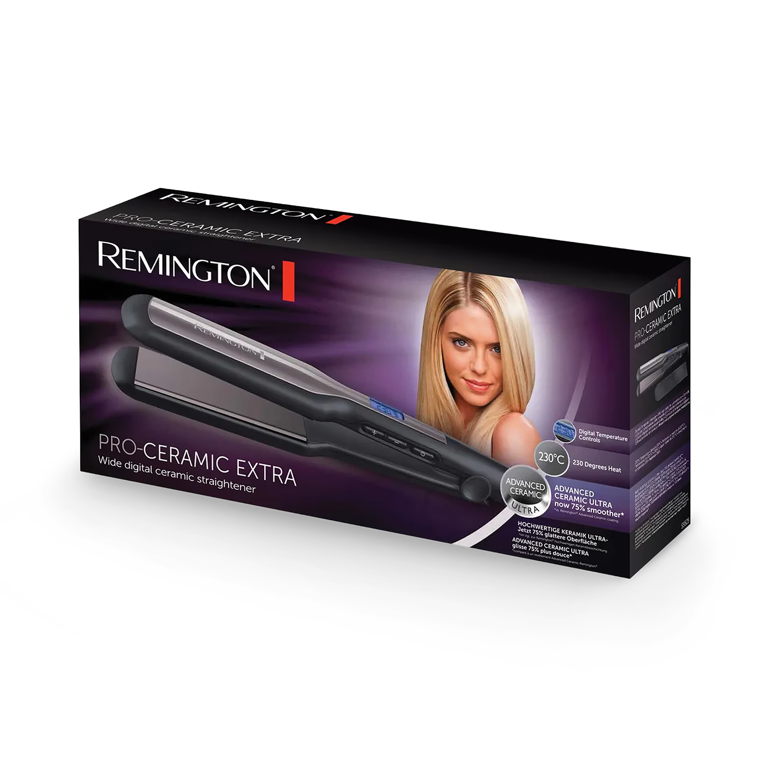 Remington hair straightener S5525 with extra wide plates (British brand)