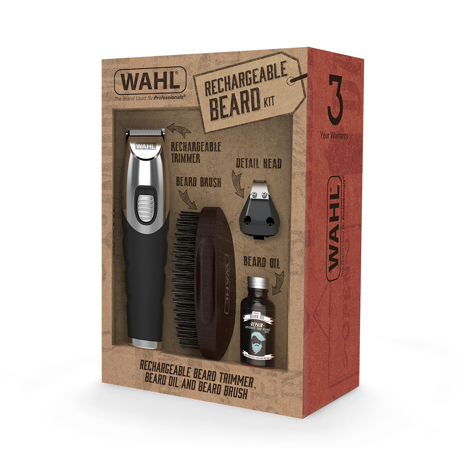 Wahl stubble and beard trimmer kit with attachments - British product