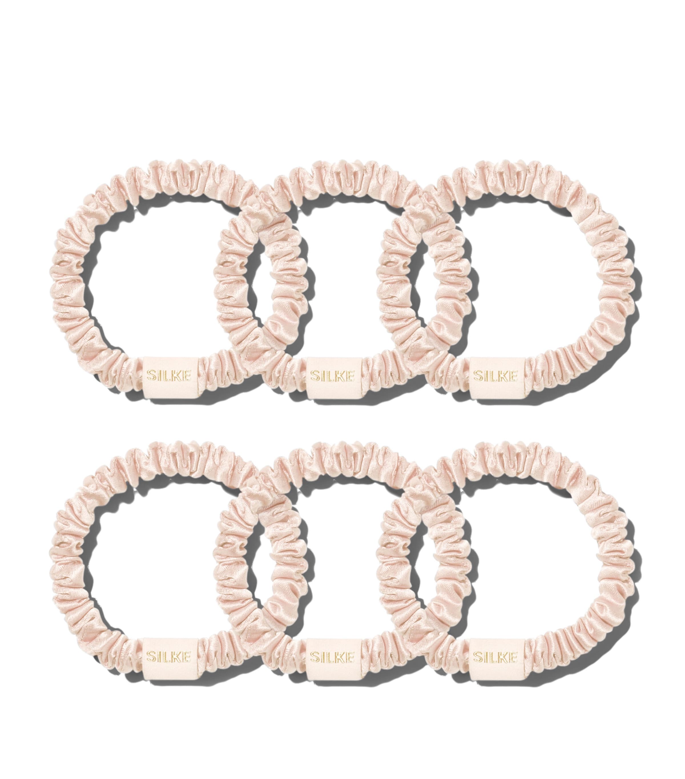 SILKE Mulberry Silk Hair Ties Set of 6 (British brand)