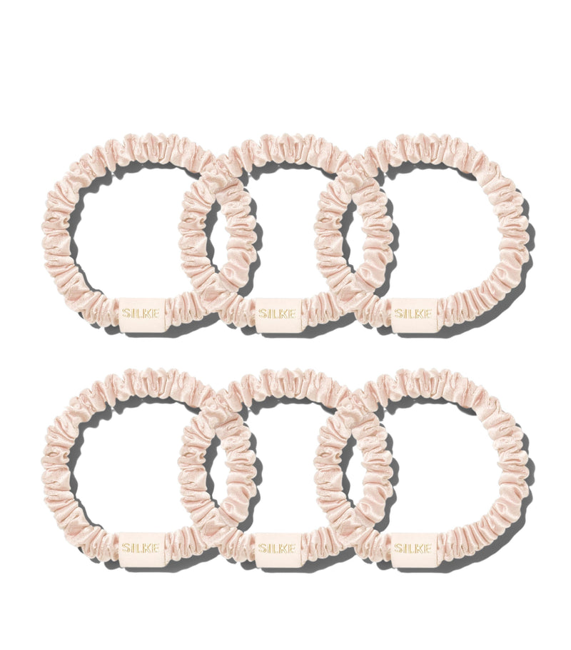 SILKE Mulberry Silk Hair Ties Set of 6 (British brand)