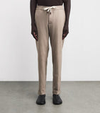 Cashmere and Cotton Blend Sweatpants with Turned-Up Cuffs and Pockets