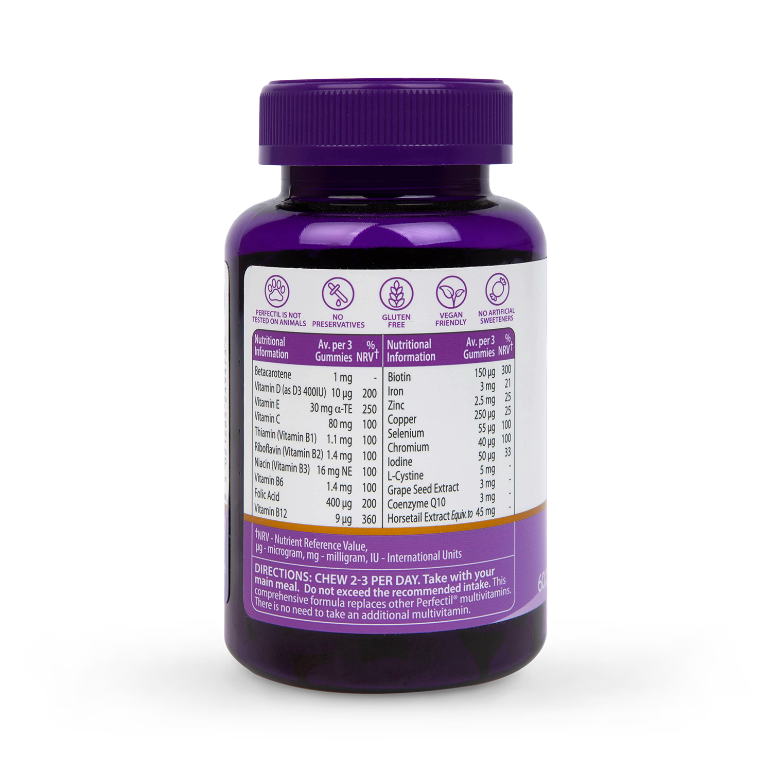 Vitabiotics Hair Gummies Mixed Berry 60 Pieces (British brand)