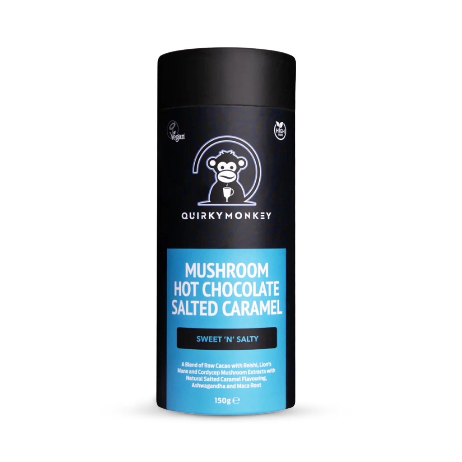 Quirky Monkey salted caramel mushroom hot chocolate 150g (British brand)