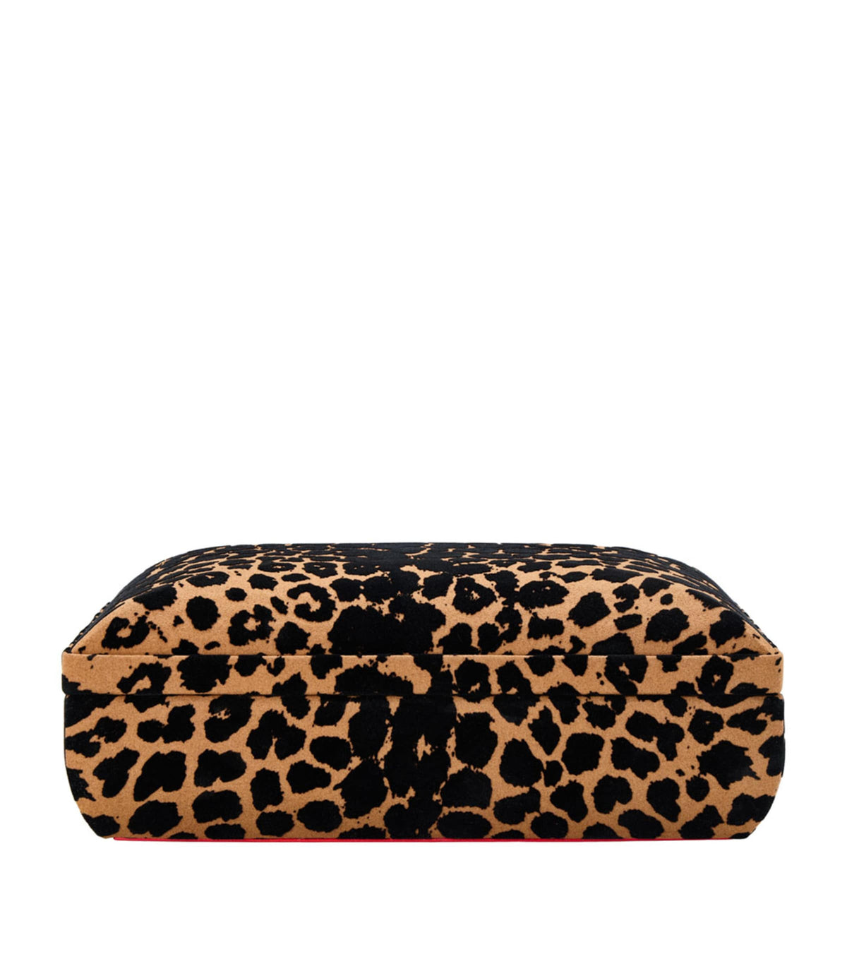 WOLF medium Savanna jewellery box with leopard print design and detachable ring box (British brand)