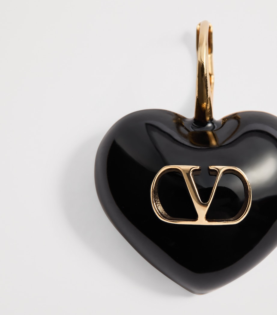 Valentino Garavani enamel Coeur Royal earrings H2.5cm x W3.5cm (British brand)