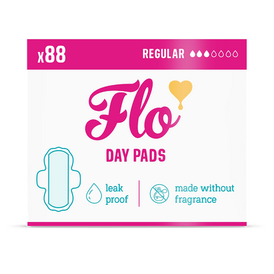 Flo Bamboo Dag Menstruasjonsbind med vinger Super Absorbent 88 Pack