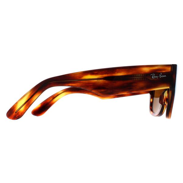 Ray-Ban Mega Wayfarer brown striped Havana sunglasses, imported from the UK