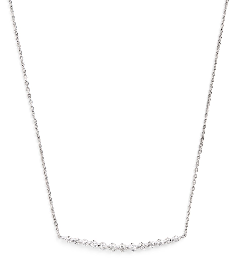 Harrods graduating white gold diamond pendant necklace 0.50ct (British brand)