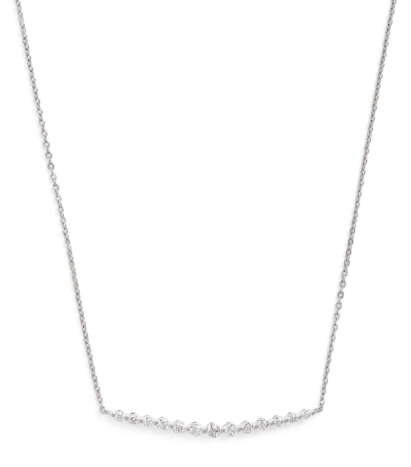 Harrods graduating white gold diamond pendant necklace 0.50ct (British brand)