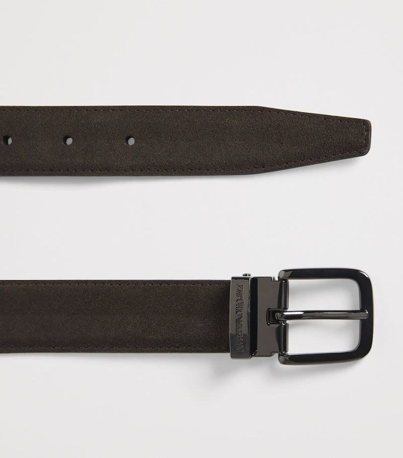 Emporio Armani leather buckle belt, UK version