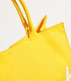 Harrods large cotton logo tote bag in vibrant yellow, UK version